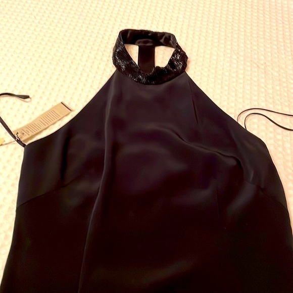 NWT Cache evening gown.  Black.  Backless. Beaded. Size 10.Sexy Bling. - Picture 11 of 16